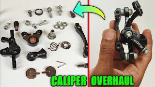 Bicycle Disc Brake Caliper DisassemblyAssembly  Cyclemechanics [upl. by Ahsie832]