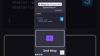 🔥3 Ways to Center Div  Master the art of div centering with these 3 easy CSS technique  Web Design [upl. by Aikemehs]