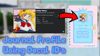 📓How to change Journal Profile Picture Using Decal IDs  ROYALE HIGH JOURNAL [upl. by Nniuq369]