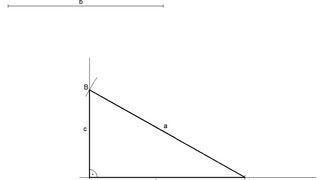 Triángulo rectángulo dada su hipotenusa y un cateto [upl. by Dynah]