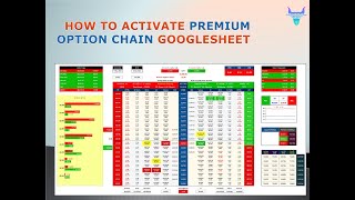 HOW TO ACTIVATE PREMIUM OPTION CHAIN GOOGLESHEET nifty banknifty finnifty midcpnifty [upl. by Alhahs]