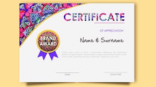 How to make a Certificate in PowerPoint [upl. by Renate367]