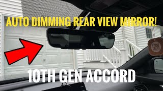 10th Gen Accord auto dimming rear view with homelink install [upl. by Merow532]