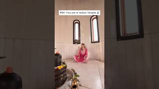 Ukrainian Girl Prays in Indian Temple 🇮🇳🛕🙏 [upl. by Daahsar]