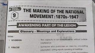 8th class social history 9th lesson the making of the national movement 18701947 question answers [upl. by Renaud932]