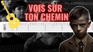 Les Choristes  Vois sur ton Chemin I Easy Guitar Tabs Tutorial [upl. by Peyter]