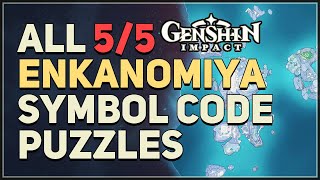 All Enkanomiya Symbol Code Puzzles Genshin Impact [upl. by Ellehcal]