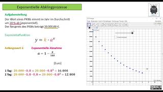 Exponentielle Abklingprozesse  weitere Funktionen 5 [upl. by Oiliruam]