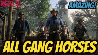 RDR2 ALL GANG HORSES  Red Dead Redemption 2 Story [upl. by Meriel]