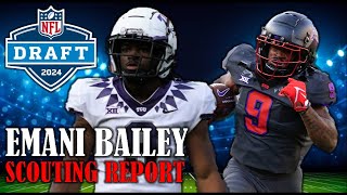 Emani Bailey Draft Profile I 2024 NFL Draft Scouting Report amp Analysis [upl. by Oinolopa575]