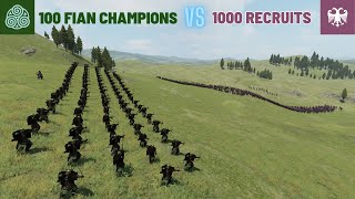 100 Battanian Fian Champions vs 1000 Imperial Recruits bannerlord [upl. by Kumagai]