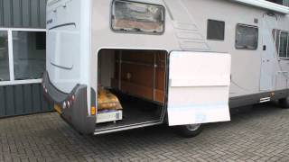 Kampeerauto te koop HYMER B 614 \\\06 GARAGE  VAST BED VERKOCHT [upl. by Aisa]