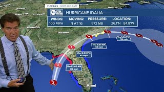 Idalia now Category 2 storm conditions expected Tuesday night into Wednesday [upl. by Warrenne]