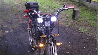 wiring 80cc66cc motorized bike lights [upl. by Warfourd]