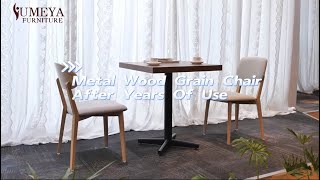 Yumeyas metal wood grain chair Same Price Double Quality [upl. by Nivalc849]