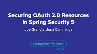 Securing OAuth 20 Resources in Spring Security 50 [upl. by Xyno532]