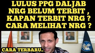 LULUS PPG DALJAB NRG BELUM TERBIT KAPAN TERBIT NRG BAGAIMANA CARA MENGECEK NRG ⁉️ [upl. by Helprin350]