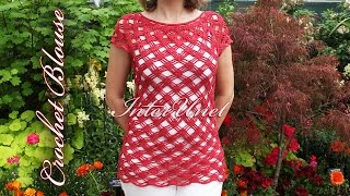 Lace blouse crochet pattern – crochet summer top [upl. by Ermanno]