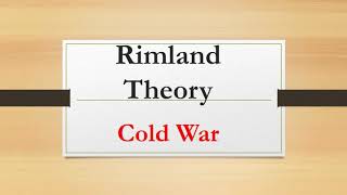 Spykmans Rimland Theory [upl. by Apur]