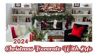 2024 CHRISTMAS DECORATE WITH ME  COZY CHRISTMAS FAMILY ROOM  DECORATING FOR CHRISTMAS [upl. by Nnel921]