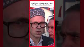 JampK CM Omar Abdullah Condemns Ganderbal Terror Attack Calls for Greater Vigilance [upl. by Karwan]