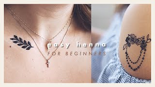 EASY HENNA DESIGNS FOR BEGINNERS  abetweene [upl. by Ontina957]