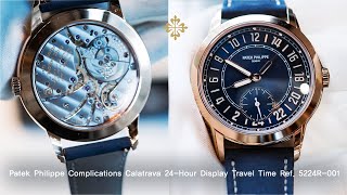 Patek Philippe Complications Calatrava 24Hour Display Travel Time 5224R  Eleven Eleven NY 1111NY [upl. by Nycila]