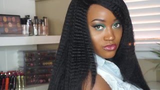 How To Crimp Iron A Synthetic Wig Wig Transformation  Gold N Hot [upl. by Silvanus]