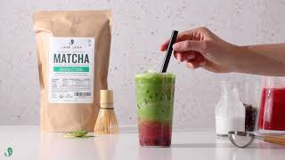 Deliciously Refreshing Homemade Strawberry Matcha Latte Recipe [upl. by Gnim]