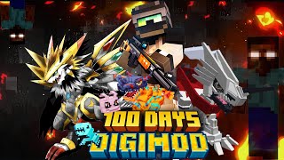 I Survived 100 Days in Digital Monsters World in Minecraft [upl. by Aroz274]