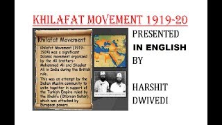 English Understanding Khilafat Movement of India [upl. by Ydnil]