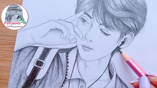 How to draw A Handsome Boy  Step by Step  Pencil Sketch for beginners  yakışıklı çocuk çizimi [upl. by Ursulina]