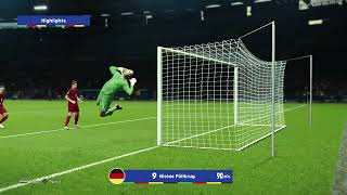 Germany vs Denmark Highlights  EURO 2024  eFootball PES 2021 [upl. by Akla]