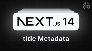 Nextjs 14 Tutorial  18  title Metadata [upl. by Aitnahs]