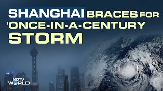 China Typhoon  Shanghai Braces For OnceInACentury Storm [upl. by Ojillek]