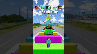 NOOB vs PRO vs HACKER vs HEROBRINE Car Jump Challenge 22 🤩 🚗 shorts beamngdrive [upl. by Silverstein]