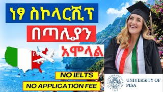 🔴 ወደ ጣሊያን ነፃ ስኮላርሺፕ አሞላል  How to apply Fully Funded Scholarship  Study In Italy  No IELTS [upl. by Lonna]