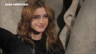 Natalia DYER  Stranger Things   Paris 28 february 2023 Fashion Week show Yves Saint Laurent YSL [upl. by Airrotal]