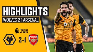 STUNNING MOUTINHO STRIKE Wolves 21 Arsenal  Highlights [upl. by Benyamin]