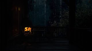 The Dark House in the Forest  A Sanctuary for Rest Accompanied by the Crackling Fire amp Heavy Rain [upl. by Haran]