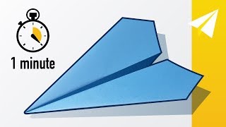 How to Fold an Easy Paper Airplane in 1 Minute 60 seconds — Flies Extremely Well [upl. by Akiemahs]