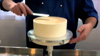 Coating a cake in royal icing Video Demonstration [upl. by Giorgia696]