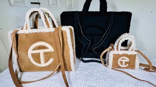 Ugg X Telfar Shopping Bag SmallMediumLarge Tan Black and Grey In Depth Review and Comparison [upl. by Monarski]