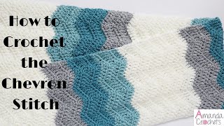 How to Make the Chevron Stitch Crochet 101 Series [upl. by Nanah]