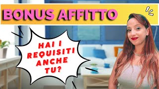 BONUS AFFITTO  Come funziona Come si richiede [upl. by Frances]