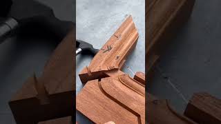 Seamless splicing process of wood table legs [upl. by Wilkey]