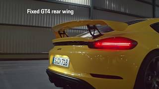 The new Porsche 718 Cayman GT4 Product highlights [upl. by Mettah450]