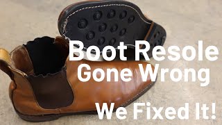 A BAD Resole Job on These Chelsea Boots  We Refurbish Them Correctly [upl. by Ardnnaed]