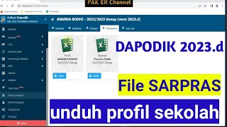 🔴DAPODIK 2023d Cara unduh Profil Sekolah  File Sarpras [upl. by Aiynat313]