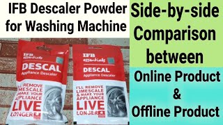 IFB DescalePowder OriginalVsFake OfflineVsOnline Sidebyside comparison Descale Descaler [upl. by Resarf]